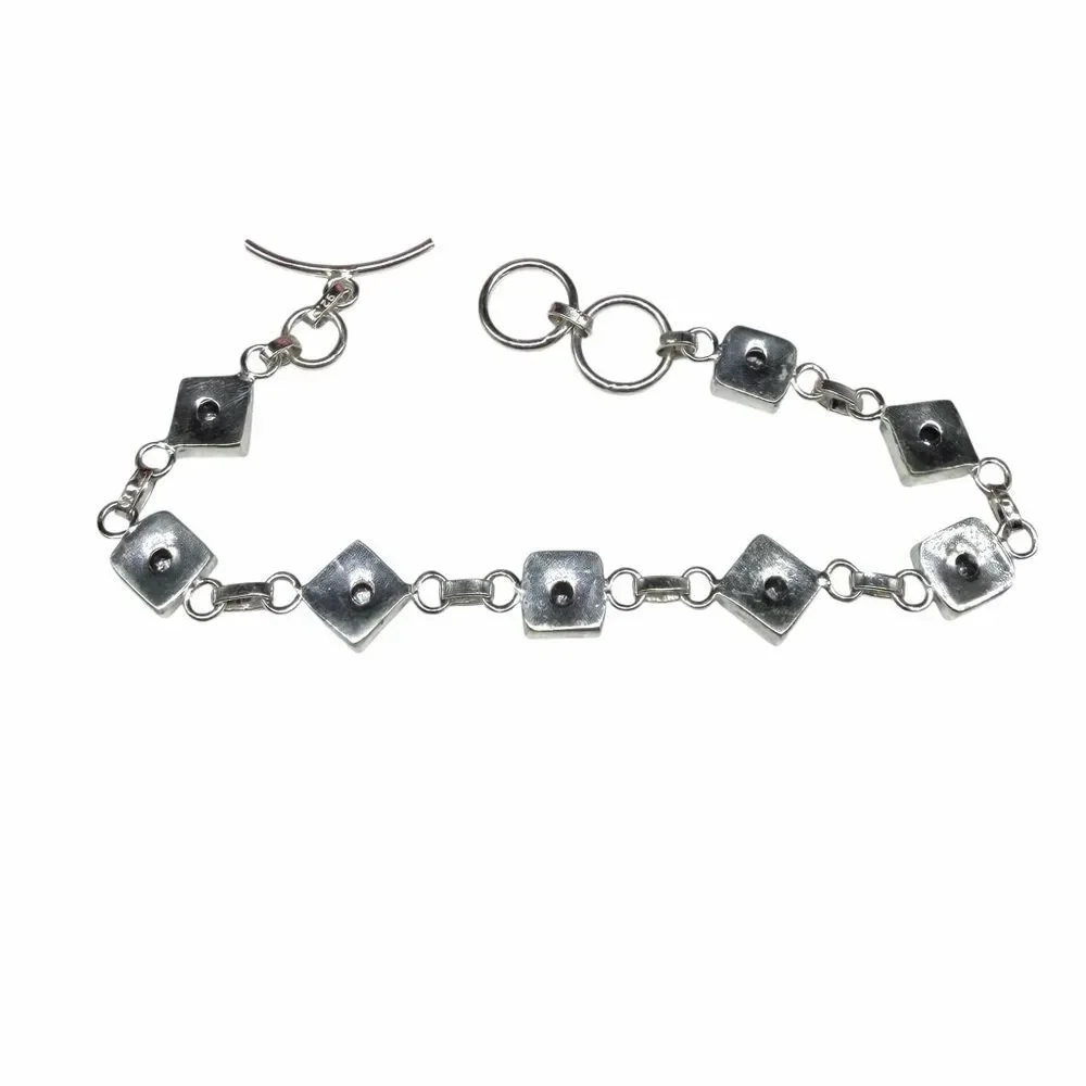 Mystic Quartz Bracelet 925 Sterling Silver Overlay